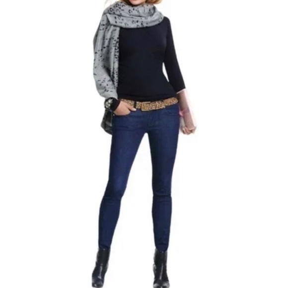 Cabi | Gigi Leopard Print Open Cardigan Sweater Poncho Shawl | Gray - Picture 4 of 9